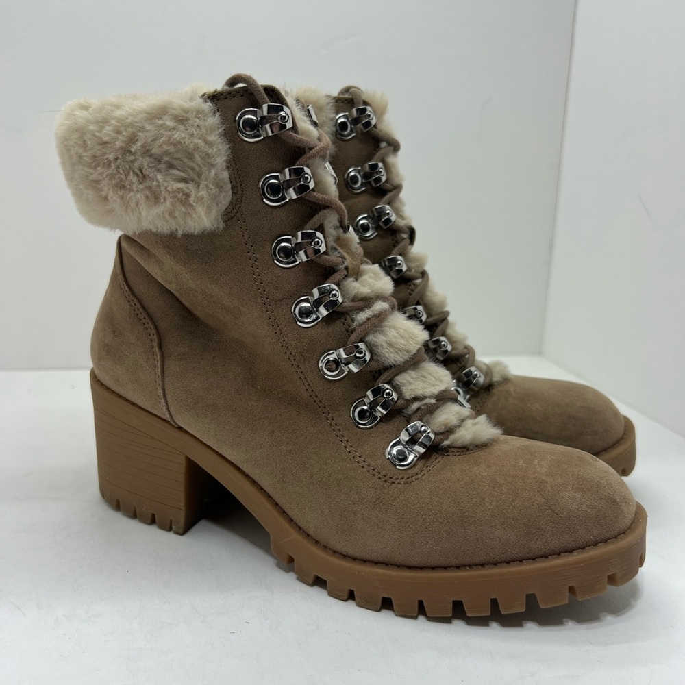 Madden Girl Hidde Faux-Fur Winter Hiker Booties